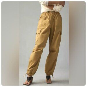 Avec Les Filles Women's Drawcord Cargo Jogger Pants XTRA-LARGE XL in Tan